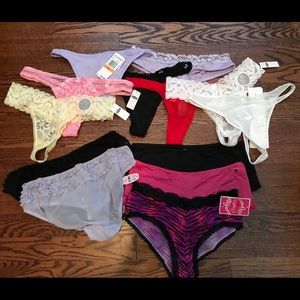 NWT sz SMALL 13 pairs thongs, boy shorts, cheekies